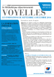 "Voyelles Formations" septembre-décembre 2014