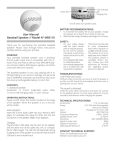 User Manual Baseball Speaker // Model N° MBS110