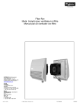 Filter Fan Mode d`emploi pour ventilateurs à filtre Manual para el