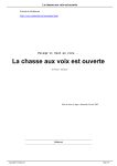 La chasse aux voix est ouverte