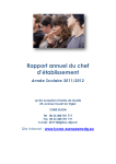 Rapport annuel du chef d`établissement