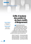 Grille d`analyse des publics et de leurs motifs d`éloignement Public