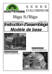Riga S/Riga Instruction d`assemblage Modèle de base