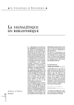 LA SIGNALÉTIQUE EN BIBLIOTHÈQUE