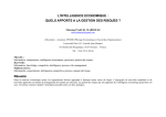 quels apports à la gestion des risques