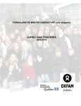 FORMULAIRE DE MISE EN CANDIDATURE - Oxfam
