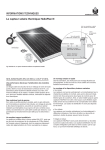 INFORMATIONS TECHNIQUES Le capteur solaire thermique