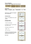 Mode d`emploi pour l`impression du livret