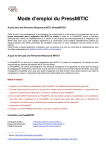 Mode d`emploi du PressMITIC