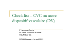 Check-list – CVC ou autre dispositif vasculaire (DV)