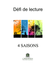 2014 - 4 saisons Défi de lecture - Bibliothèque Christian-Roy