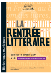 Rentrée littéraire - Bibliothèque municipale de Sceaux