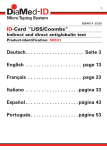 ID-Card “LISS/Coombs” Deutsch . . . . . . . . . . . . . . . . . . . . . . Seite 3