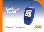 Télécharger le Manuel d`Instructions du Lactate Scout en français