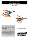 Drain-Rooter PH Operating Instructions