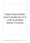 Guide d`autocontrôle pour la production et la vente de produits