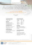 l`acide dl malique (e296) est un correcteur d `acidité sur