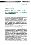 Donner son avis sur la Charte rennaise de la démocratie locale