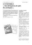 L`ENSEMBLE « TECHNIQUES D`ART PLASTIQUE »