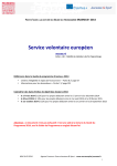 Fiche 2014 Service volontaire européen / Mobilité