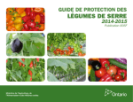 Pub 835F Guide de protection des légumes de serre 2014-2015