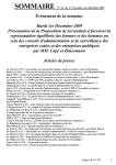 Revue de presse n° 94 du 27 novembre au 3 décembre 2009