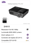 Zoom optique x1,5 Vidéoprojecteur Pro AV Résolution