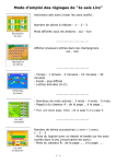 Mode d`emploi réglages JsL Reglages_Je_sais_lire