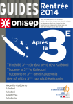 Brochure ONISEP Nouvelle-Calédonie "Après la 3ème"