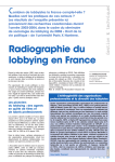 Radiographie du lobbying en France