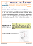 Télécharger Le cahier d`expériences