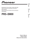 PRS-D800 - Pioneer Electronics