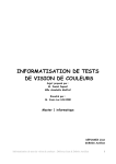 INFORMATISATION DE TESTS DE VISION DE COULEURS