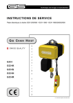 Instructions de service palans électriques à chaîne GCH