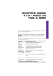DIGITIZER 10000 V2.0 - Notes de mise à jour