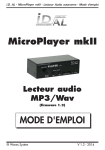 MODE D`EMPLOI MicroPlayer mkII - ID-AL