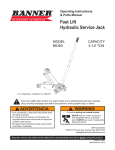 Fast Lift Hydraulic Service Jack