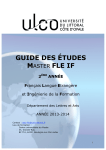 Guide des études Master Français Langue étrangère
