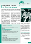 Des jeunes talents dans les entreprises