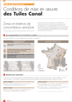 Conditions de mise en œuvre des Tuiles Canal