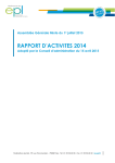 Rapport d`activité 2014