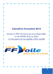 Calendrier Formation 2013 Extrait en PDF du livret qui sera