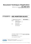 Document Technique d`Application 565 MORTIER BLOCS