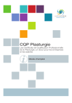 CQP Plasturgie Présentation démarche