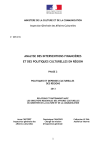 Interventions financières et politiques culturelles en région phase 2