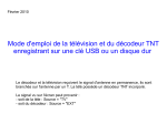 Mode d`emploi de la télévision et du décodeur TNT