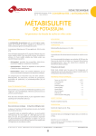 METABISULFITE de POTASSIUM