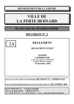 Règlement du PLU - La Ferté