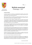 Bulletin municipal Printemps—Eté