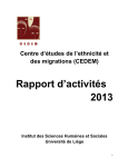 rapport annuel 2013 - Cedem